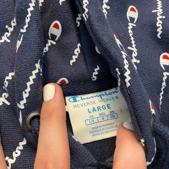 Champion All Over Print Cropped Hoodie - Picture 7 of 7